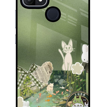 Aesthetic anime Oppo A15/A15s Glass Case
