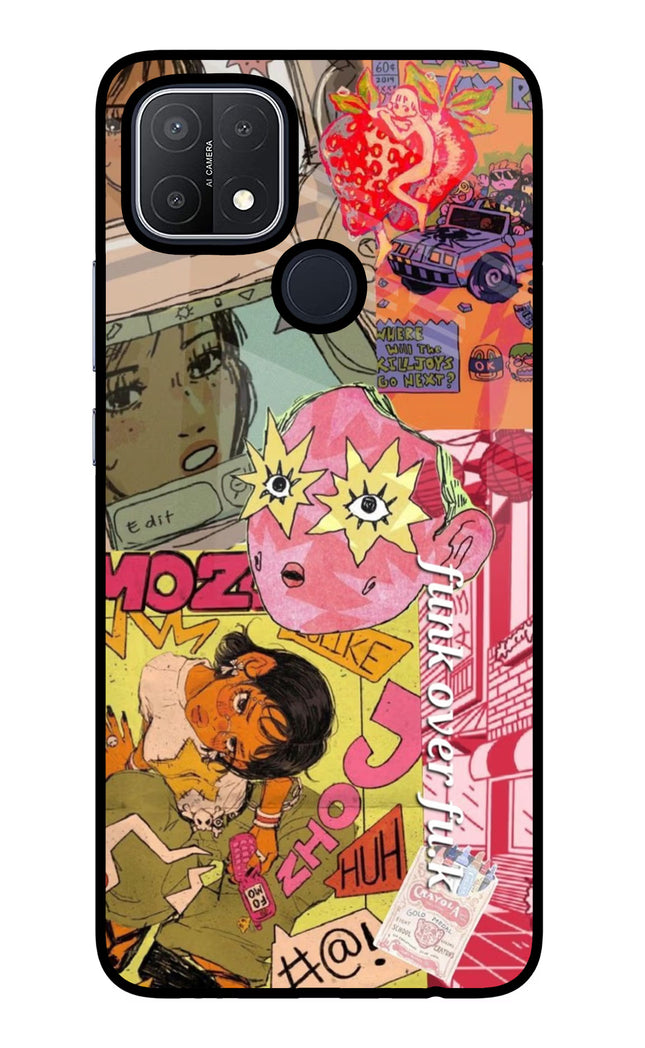 Funkover Oppo A15/A15s Glass Case