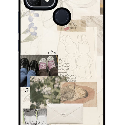 Soft Aesthetic Oppo A15/A15s Glass Case