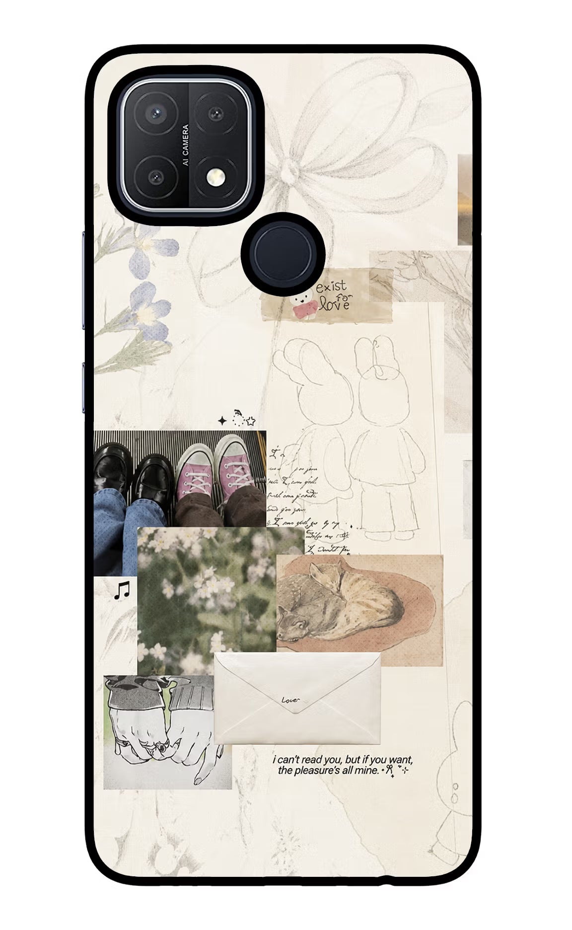 Soft Aesthetic Oppo A15/A15s Glass Case