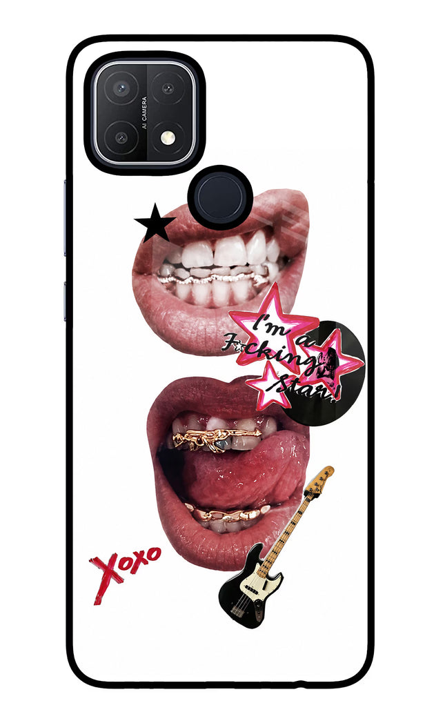Rockstar Oppo A15/A15s Glass Case Back Cover by Casekaro