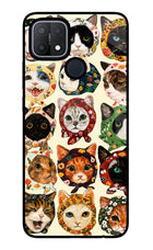 Cool Cat Oppo A15/A15s Glass Case
