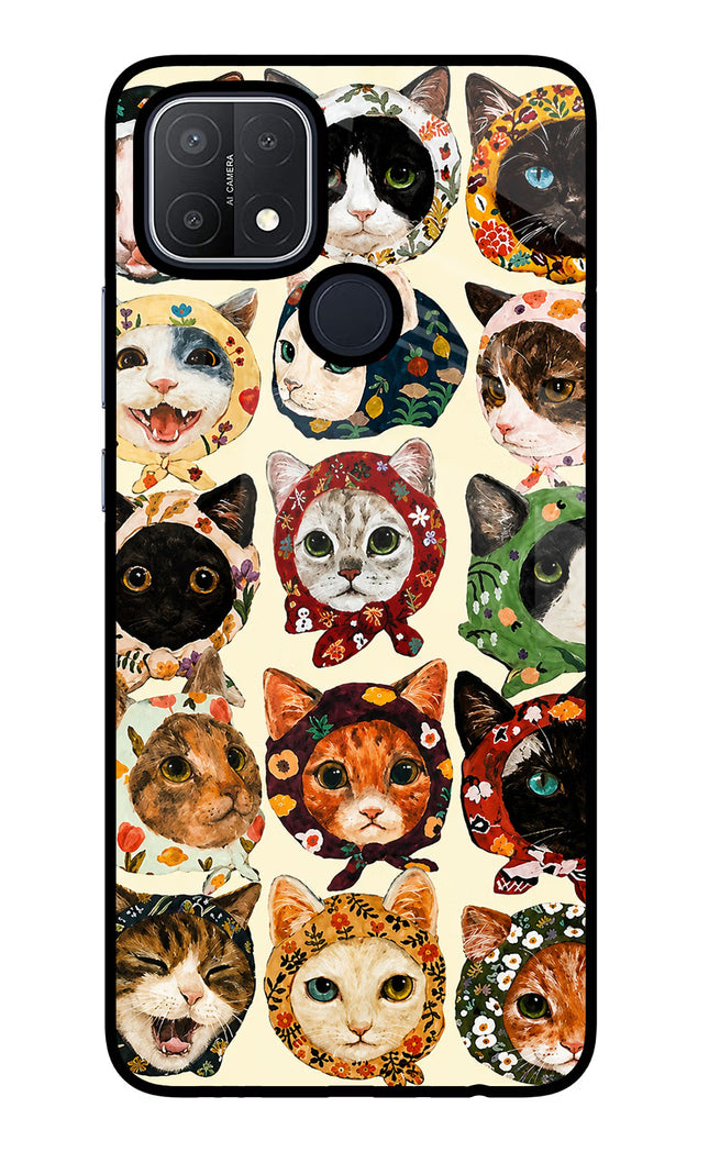 Cool Cat Oppo A15/A15s Glass Case