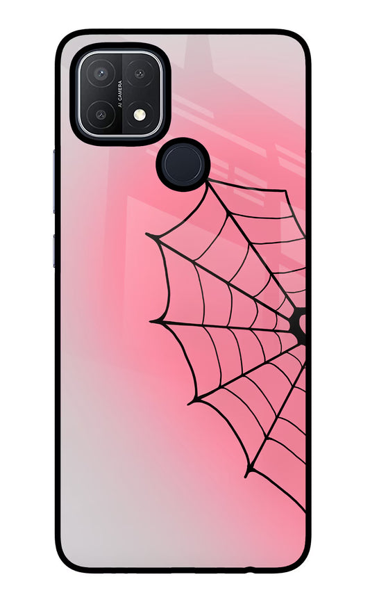 Pink Web Oppo A15/A15s Glass Case