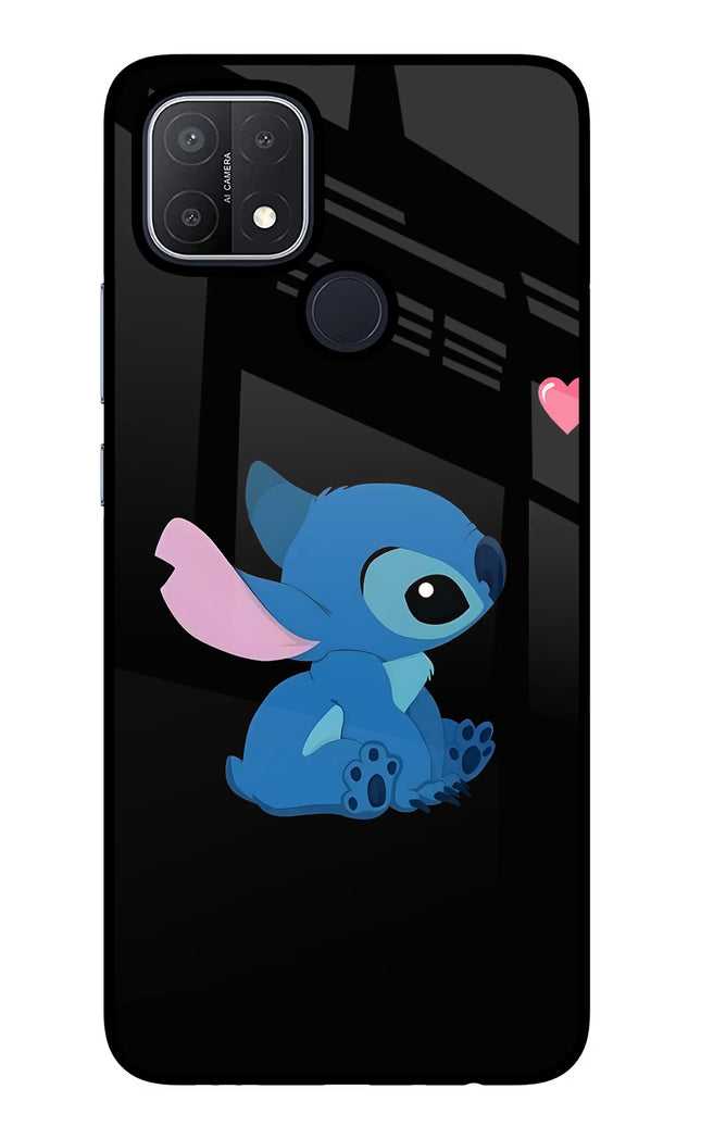 Stitch Crush Oppo A15/A15s Glass Case Back Cover by Casekaro