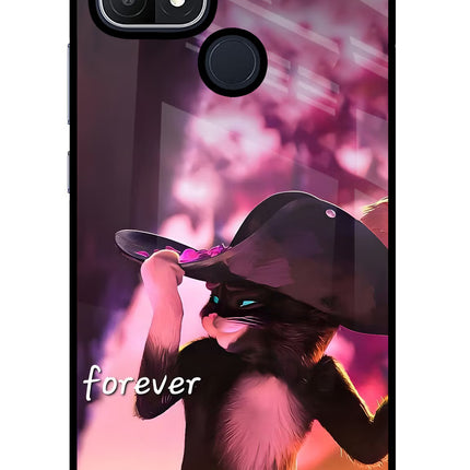 Forever Cat Oppo A15/A15s Glass Case