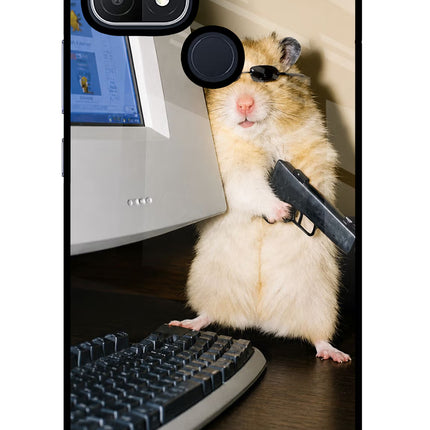 Hacker Hamster Oppo A15/A15s Glass Case