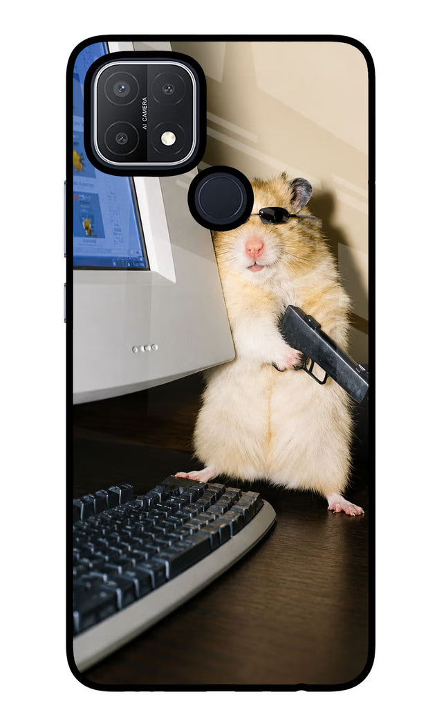 Hacker Hamster Oppo A15/A15s Glass Case