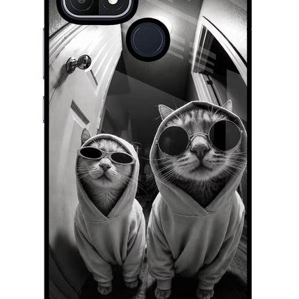 Hood Cats Oppo A15/A15s Glass Case