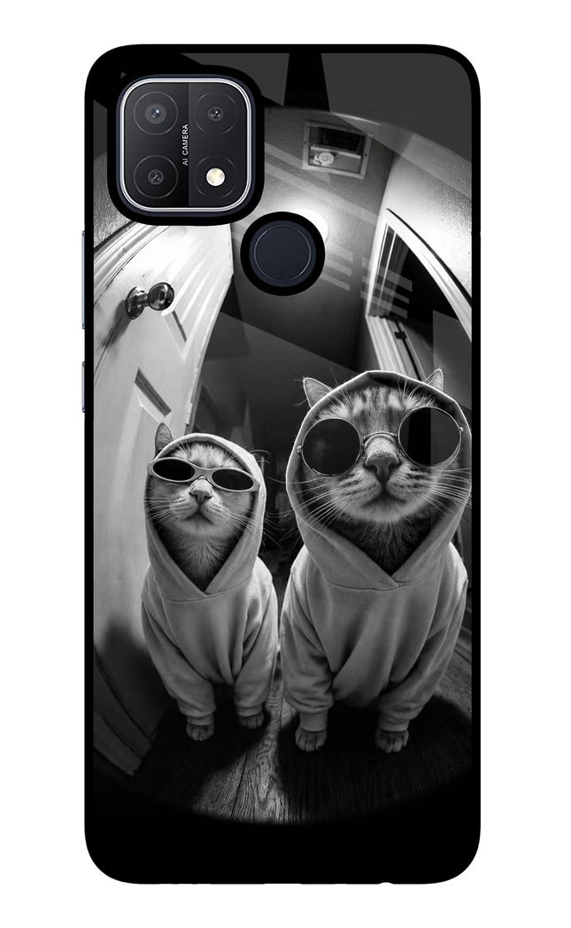 Hood Cats Oppo A15/A15s Glass Case