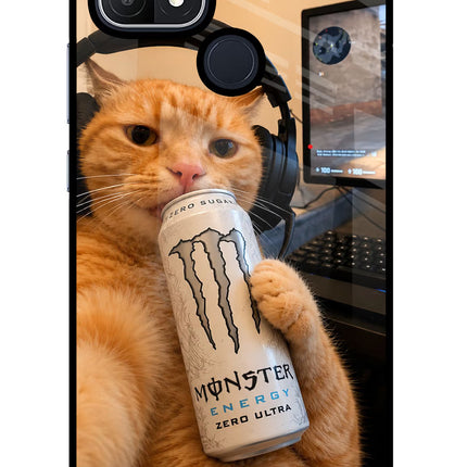 Gamer Cat Energy Oppo A15/A15s Glass Case