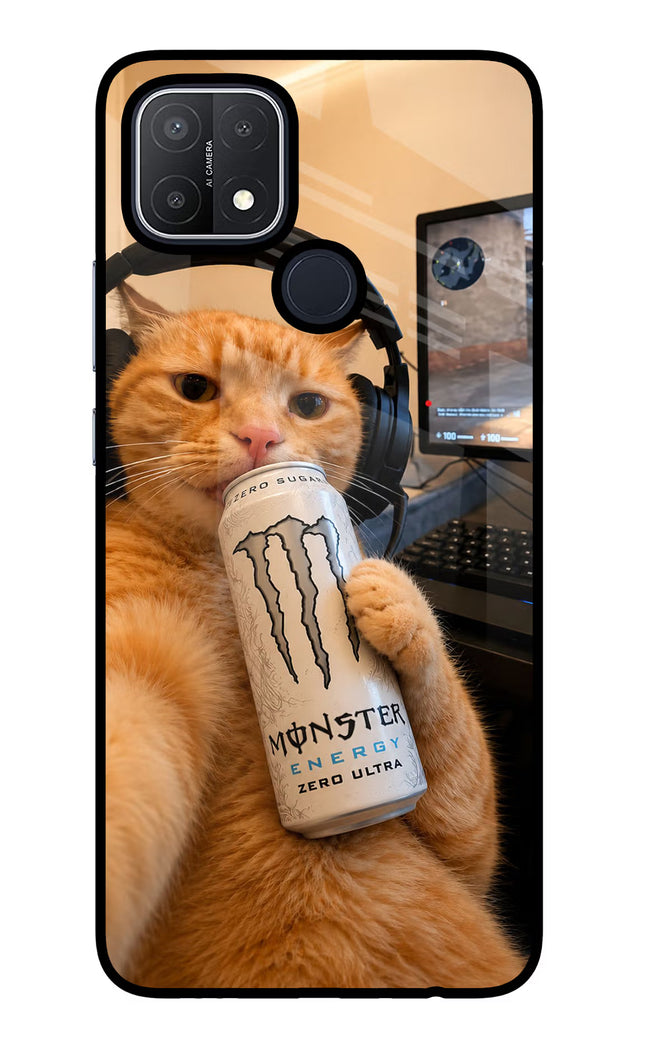 Gamer Cat Energy Oppo A15/A15s Glass Case