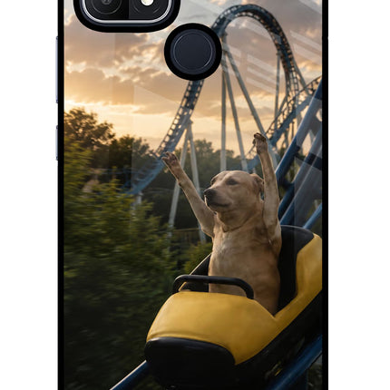 Rollercoaster Dog Oppo A15/A15s Glass Case