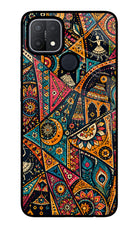 Folk Print Oppo A15/A15s Glass Case