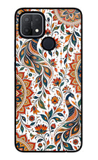 White Mayura Oppo A15/A15s Glass Case