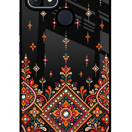 Noir Mehfil Oppo A15/A15s Glass Case