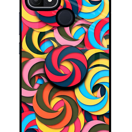 Spiral Pattern Oppo A15/A15s Pop Case by Casekaro