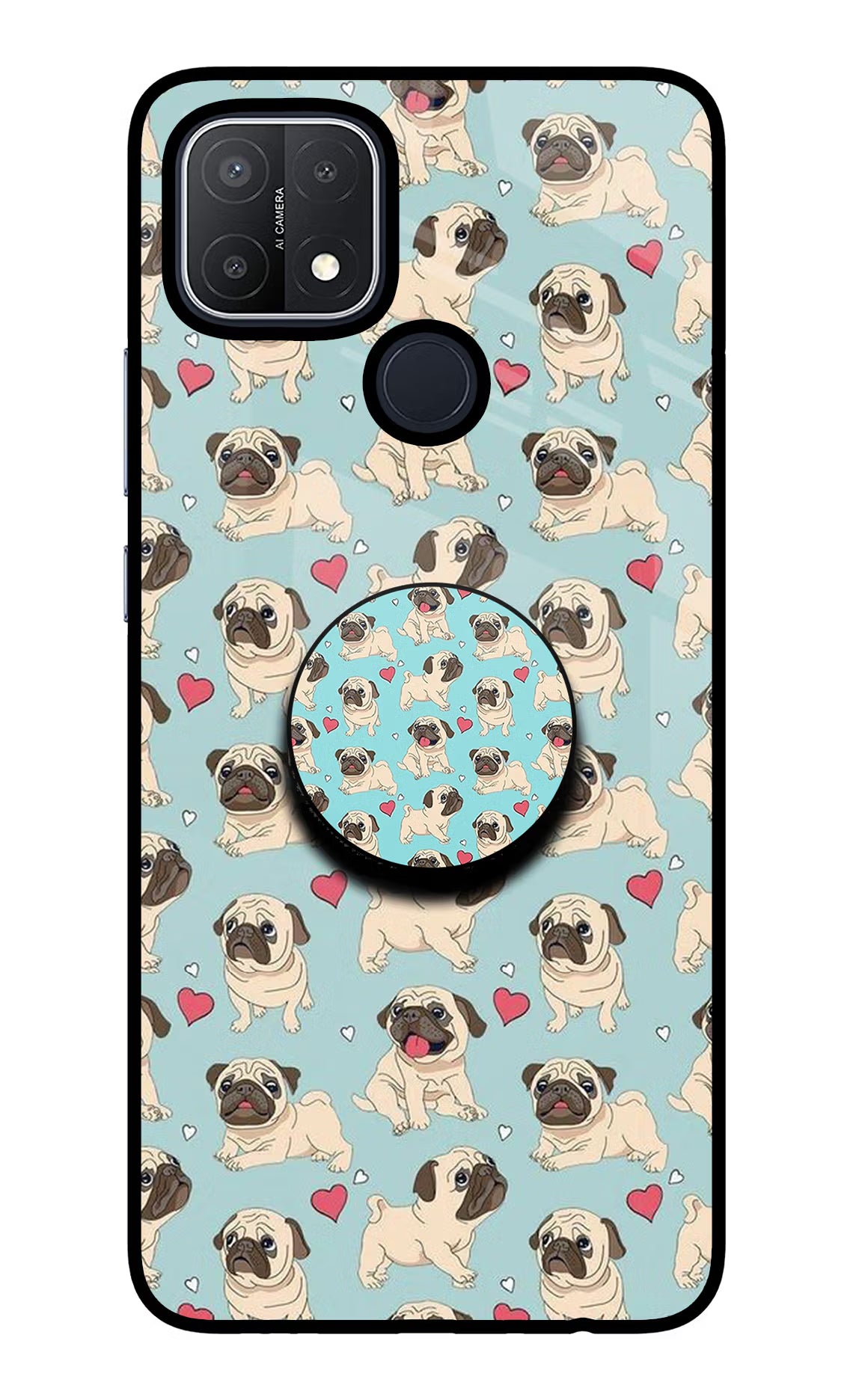 Pug Dog Oppo A15/A15s Pop Case by Casekaro