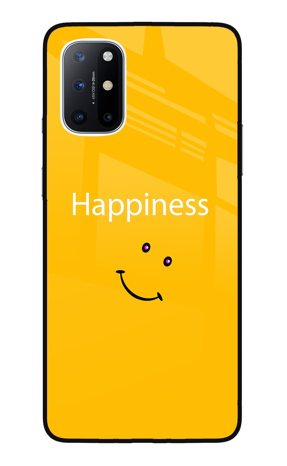 Happiness With Smiley Oneplus 8T Glass Case