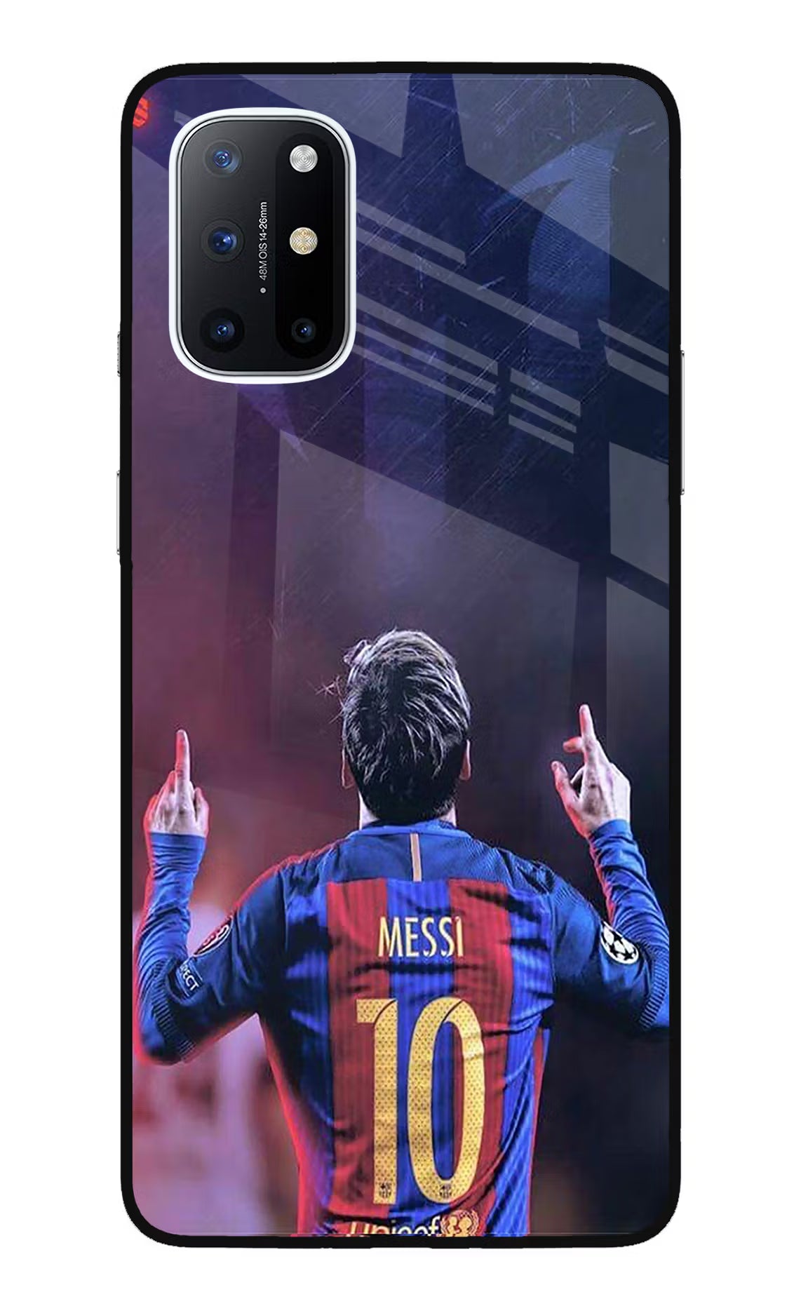 Messi Oneplus 8T Glass Case Back Cover by Casekaro