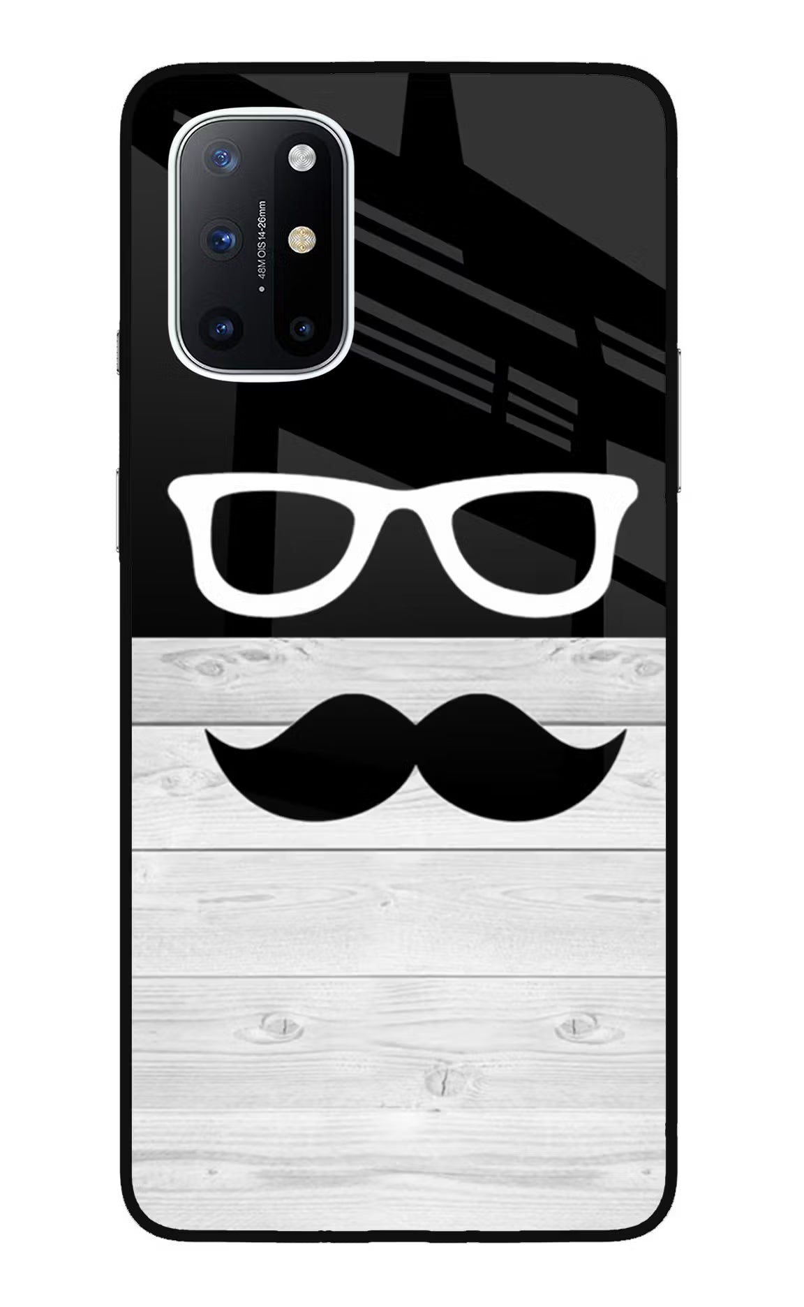 Mustache Oneplus 8T Glass Case Back Cover by Casekaro
