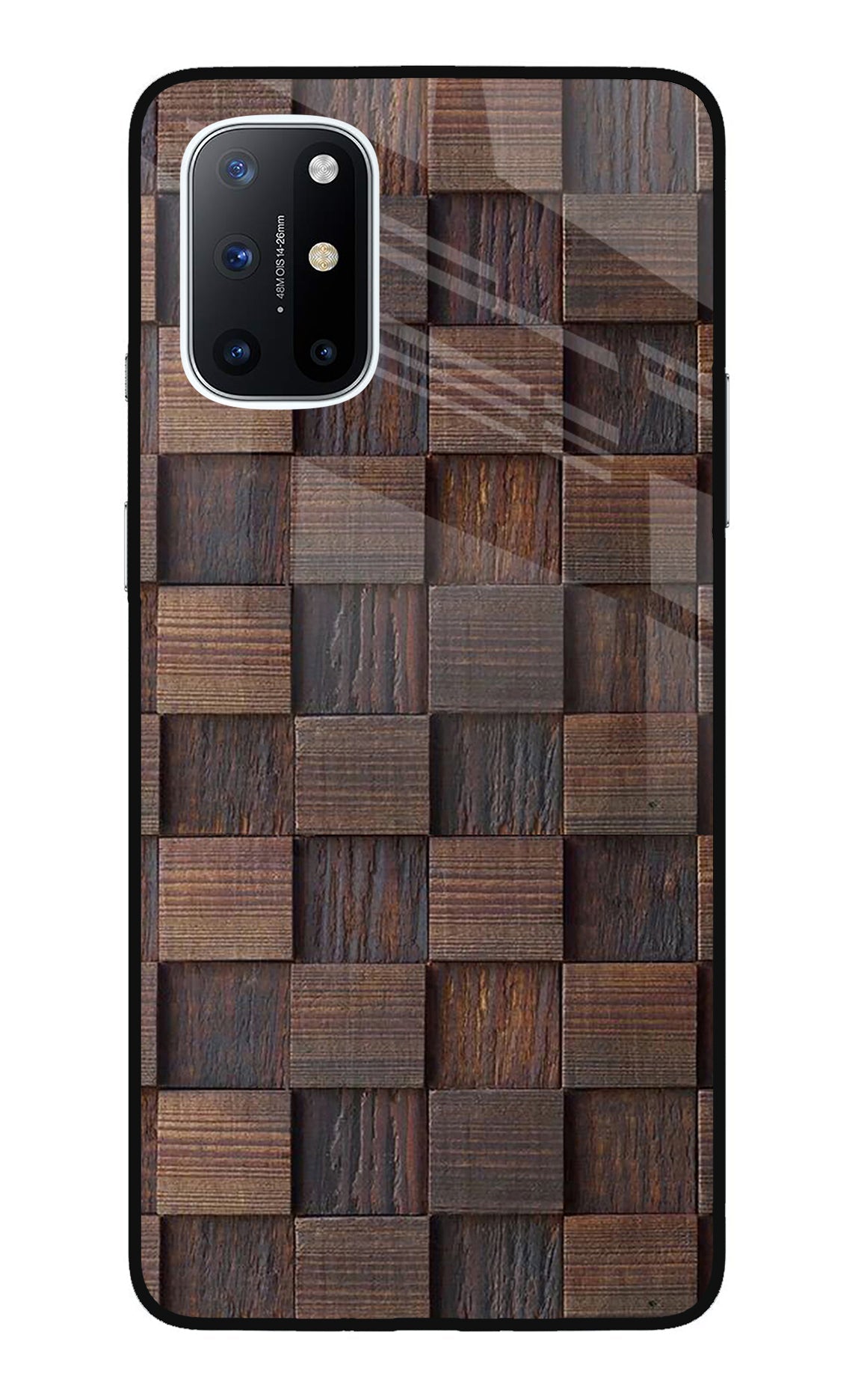 Wooden Cube Design Oneplus 8T Back Cover