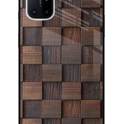 Wooden Cube Design Oneplus 8T Glass Case