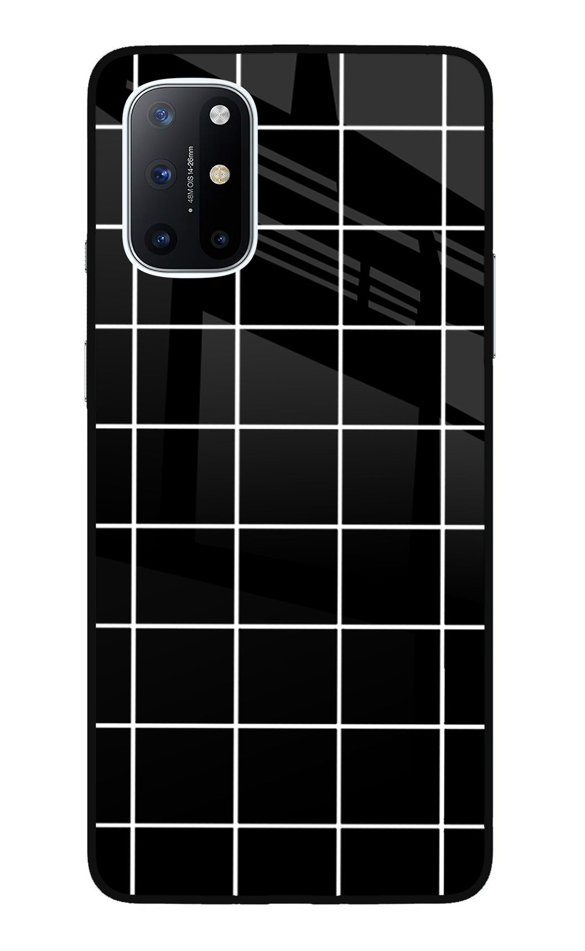 White Grid Oneplus 8T Back Cover