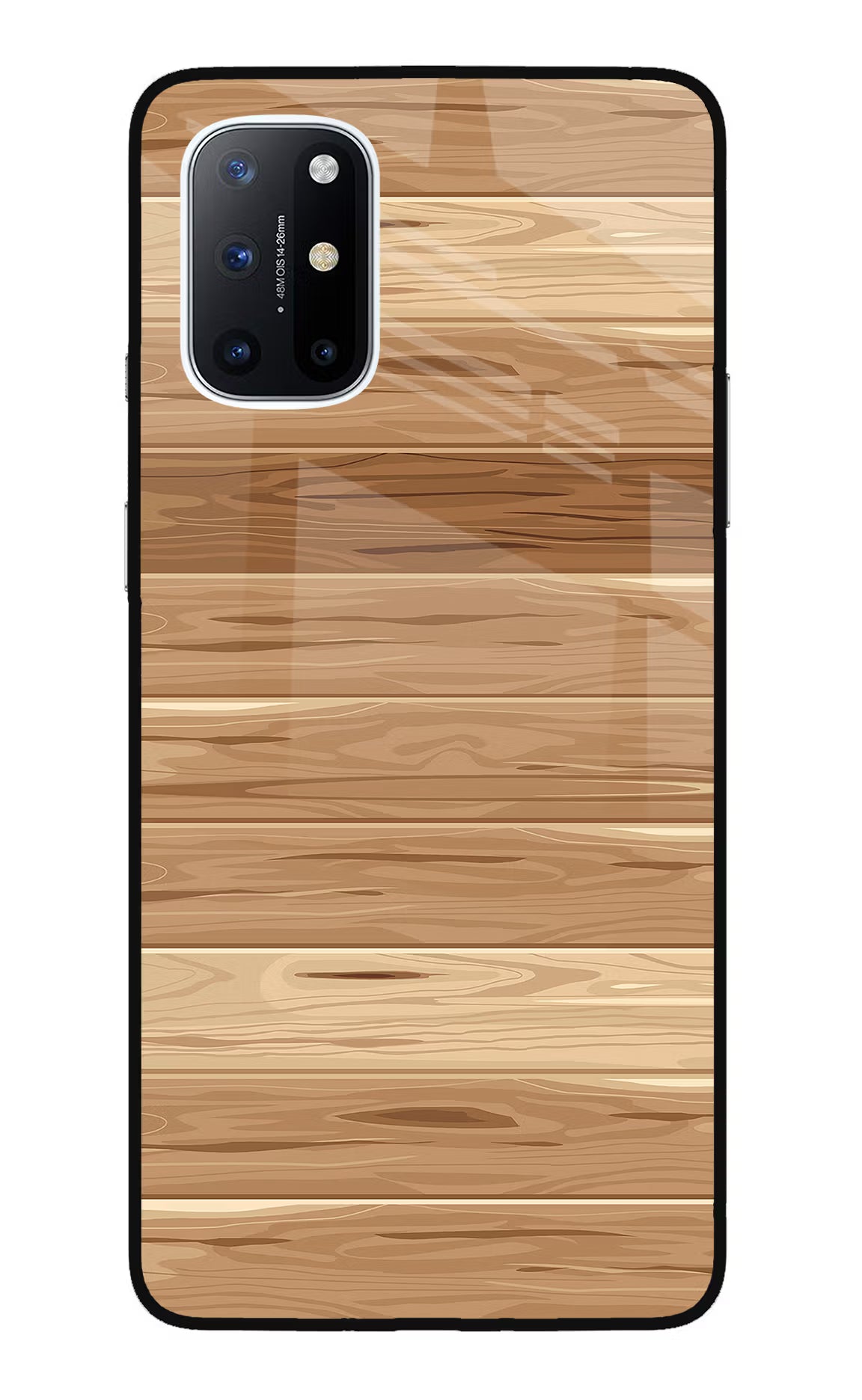 Wooden Vector Oneplus 8T Glass Case Back Cover by Casekaro
