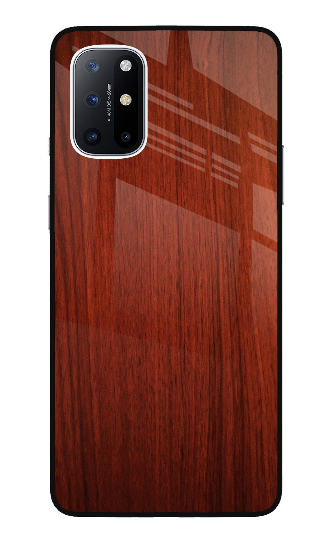 Wooden Plain Pattern Oneplus 8T Glass Case