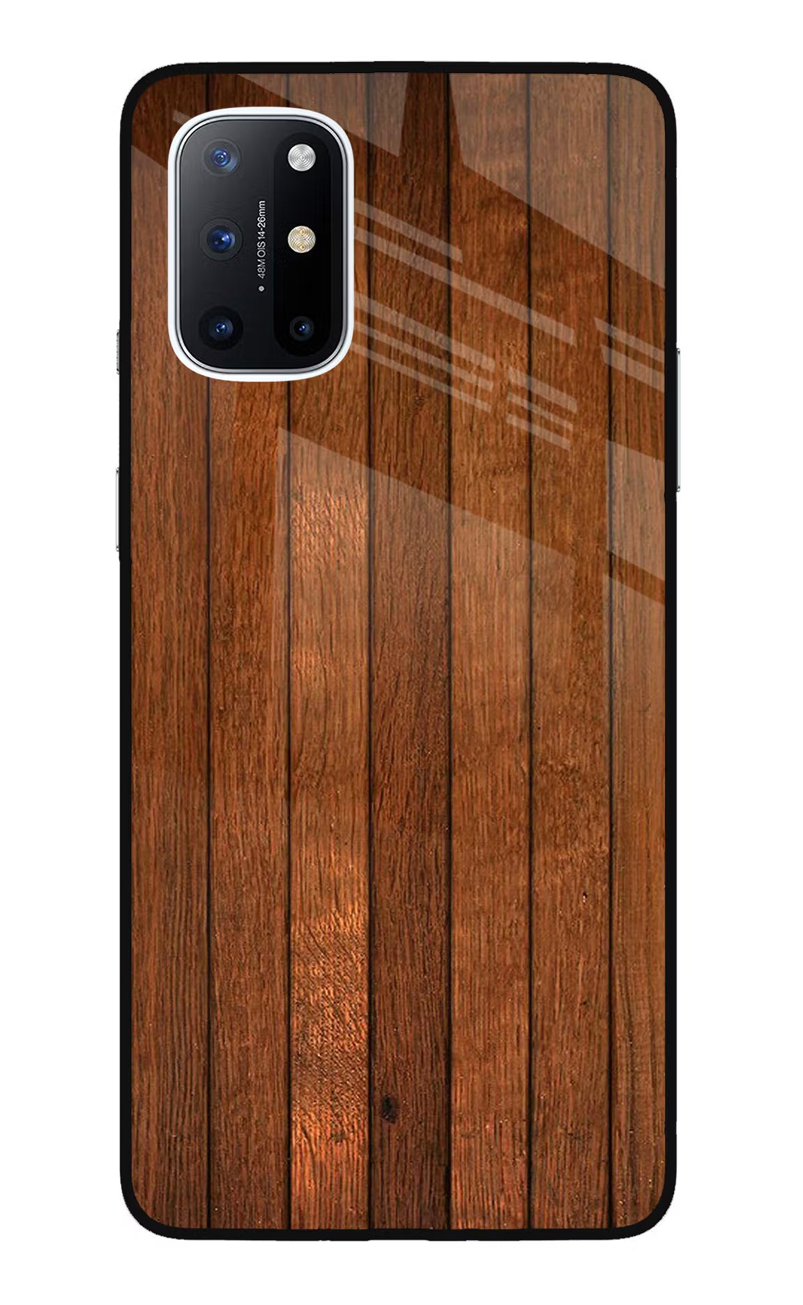Wooden Artwork Bands Oneplus 8T Glass Case