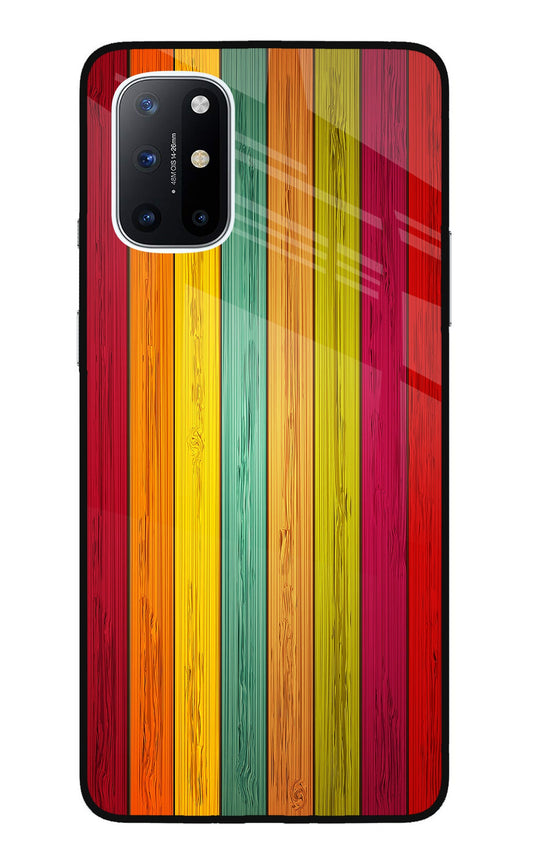 Multicolor Wooden Oneplus 8T Glass Case