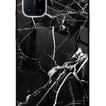 Black Marble Pattern Oneplus 8T Glass Case