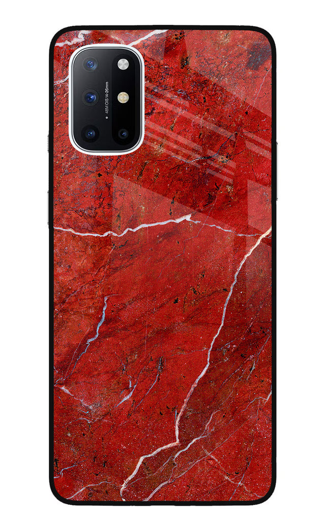 Red Marble Design Oneplus 8T Glass Case