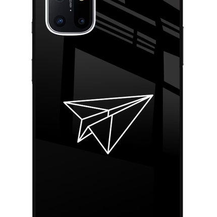 Paper Plane White Oneplus 8T Glass Case