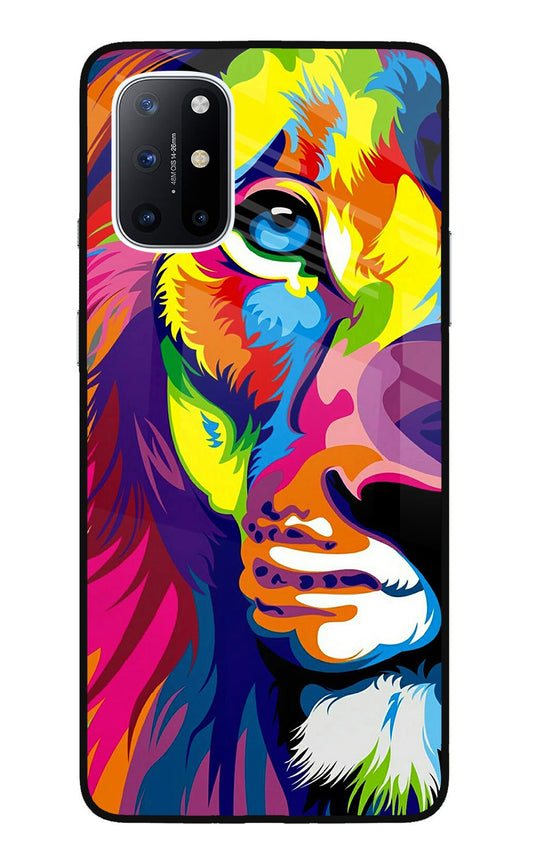 Lion Half Face Oneplus 8T Glass Case