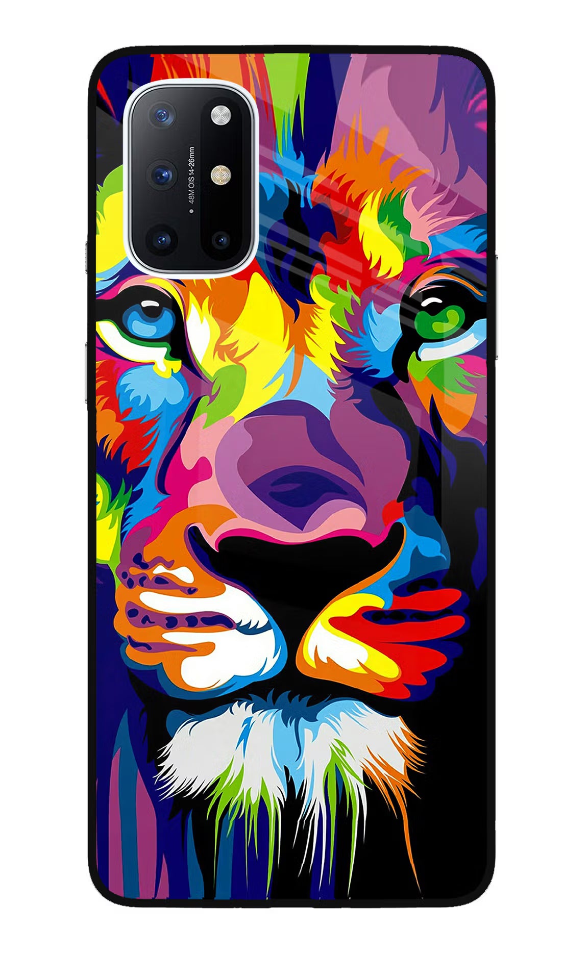 Lion Oneplus 8T Glass Case Back Cover by Casekaro