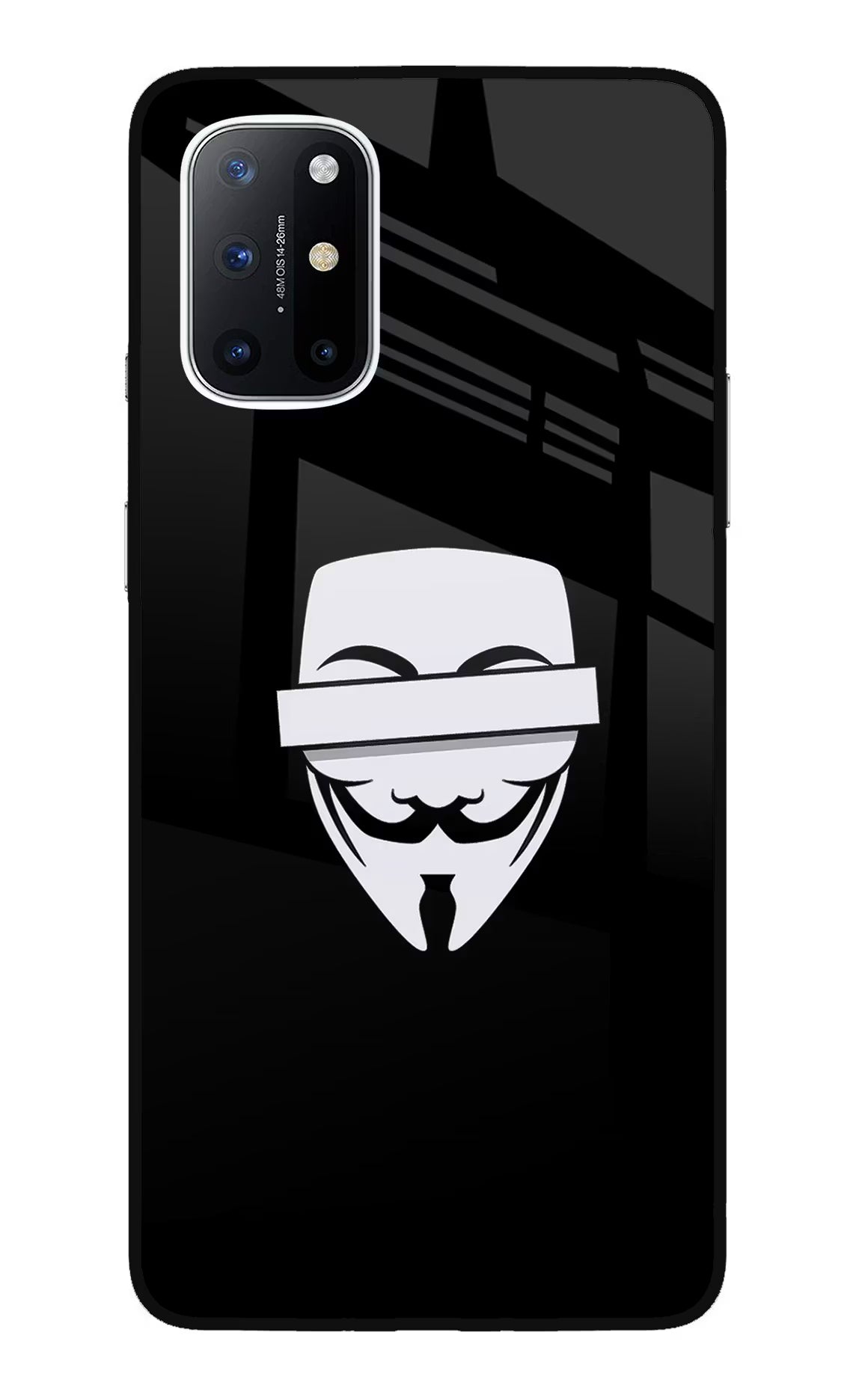 Anonymous Face Oneplus 8T Glass Case Back Cover by Casekaro