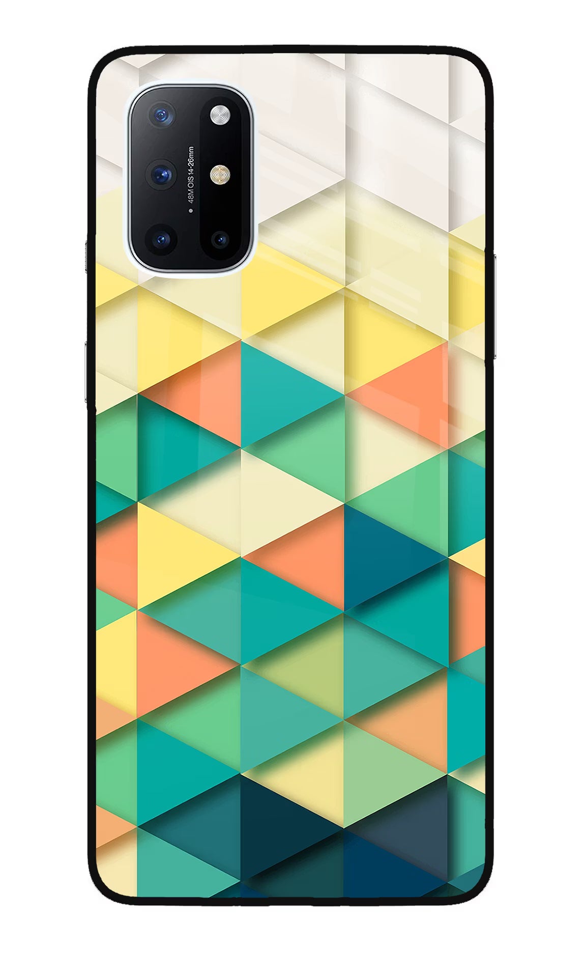 Abstract Oneplus 8T Glass Case Back Cover by Casekaro