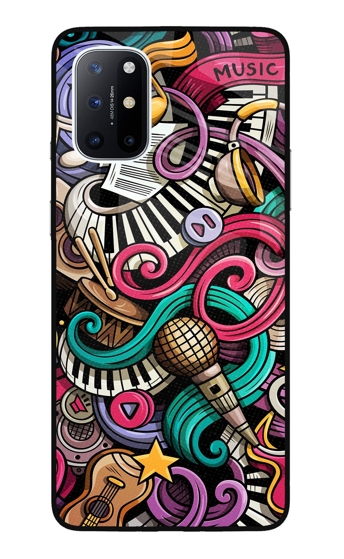 Music Abstract Oneplus 8T Glass Case