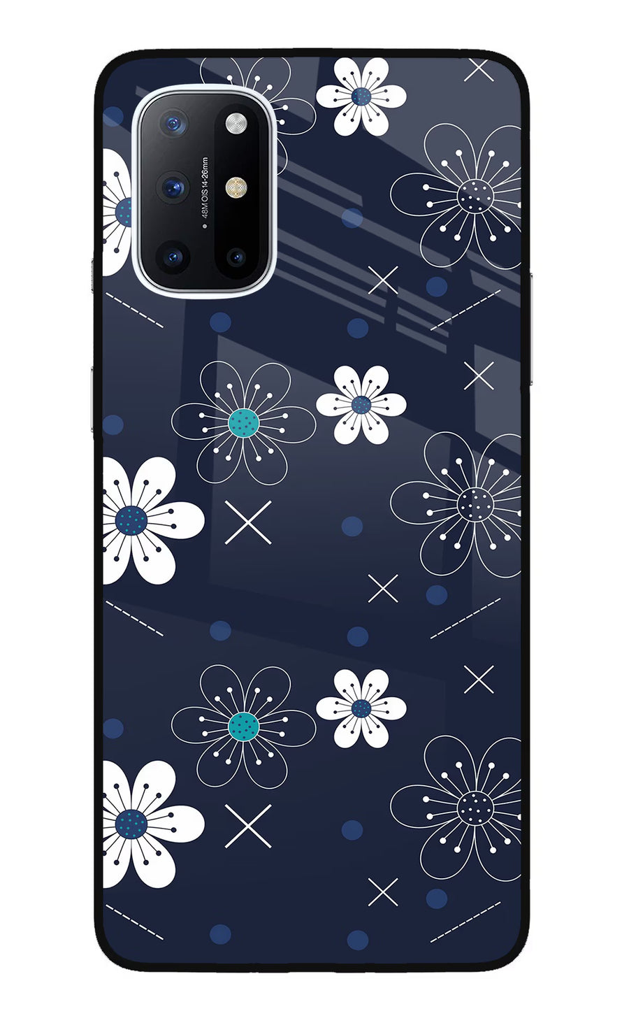 Flowers Oneplus 8T Back Cover, Glass case