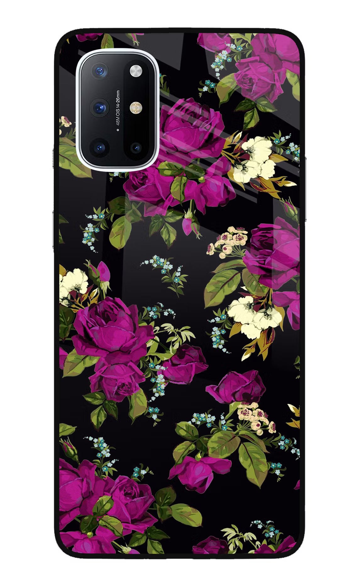 Flowers Oneplus 8T Glass Case Back Cover by Casekaro