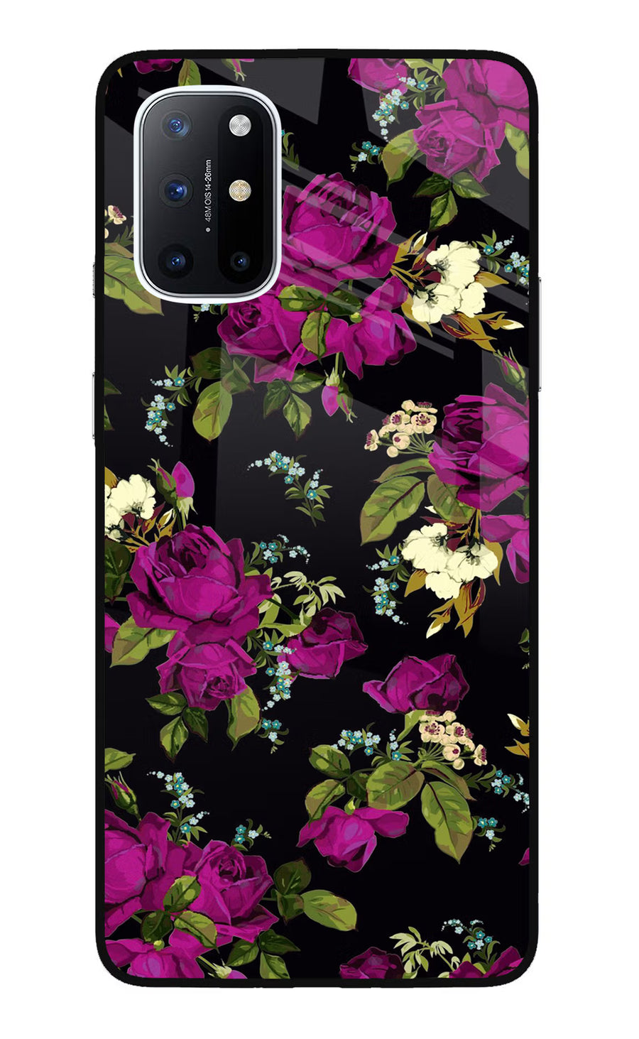 Flowers Oneplus 8T Back Cover, Glass case