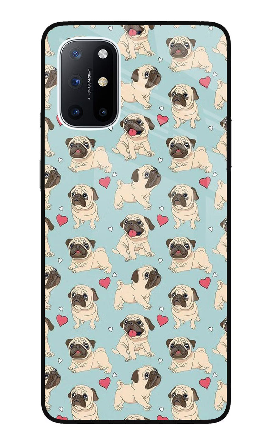 Pug Dog Oneplus 8T Back Cover, Glass case