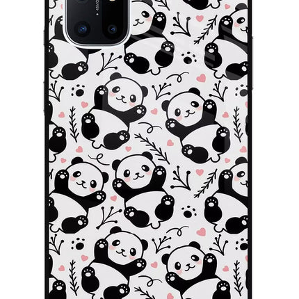 Cute Panda Oneplus 8T Glass Case