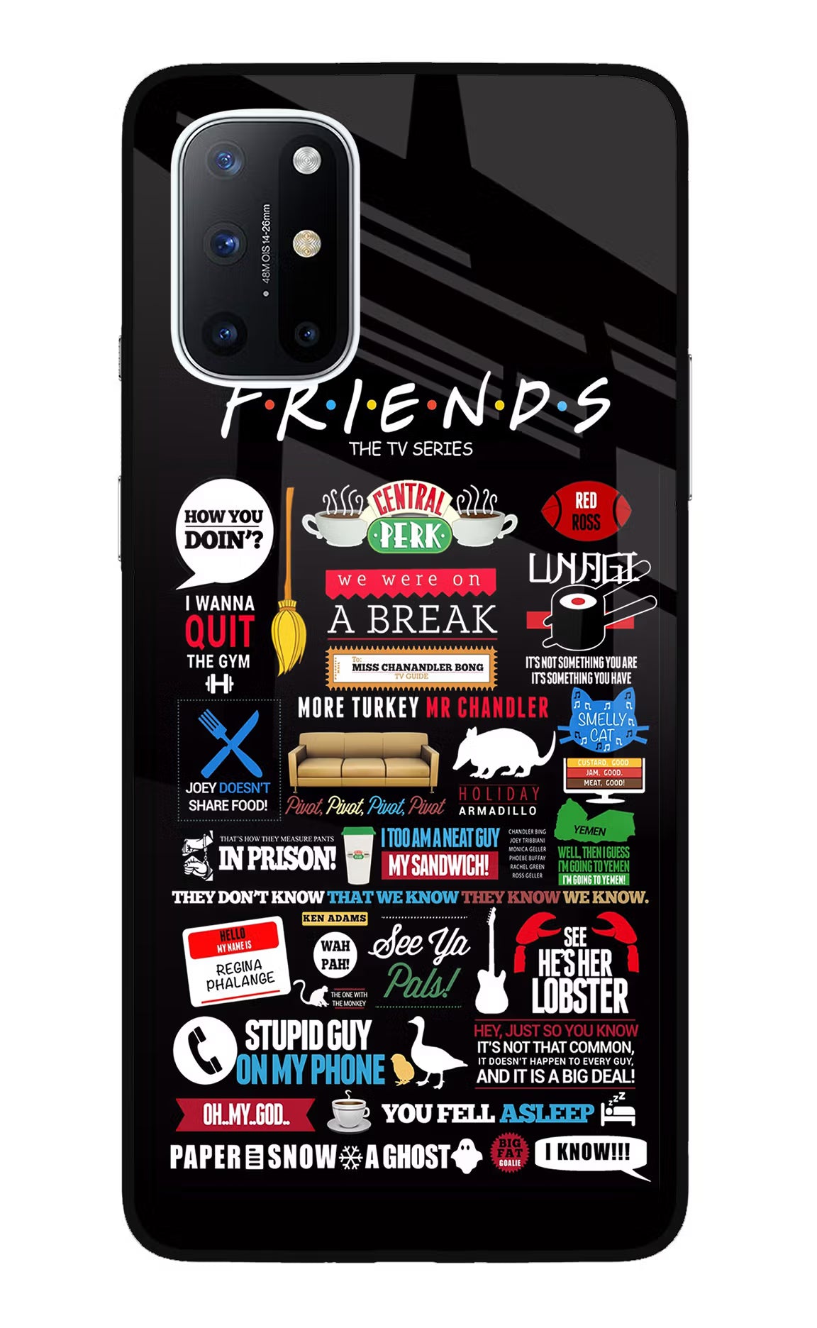 FRIENDS Oneplus 8T Glass Case Back Cover by Casekaro