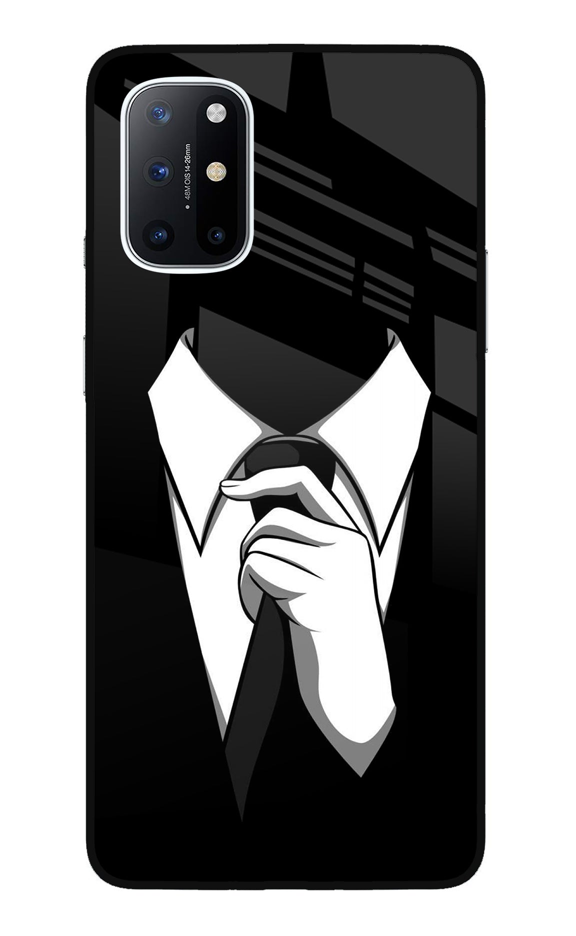 Black Tie Oneplus 8T Glass Case