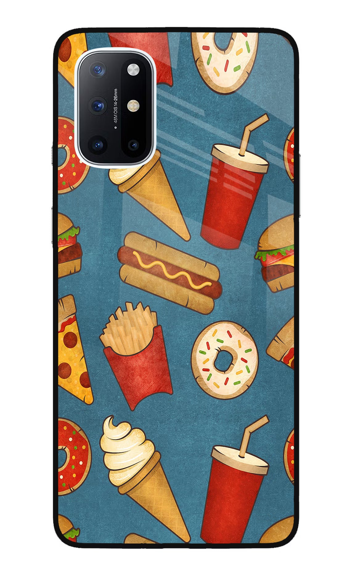 Foodie Oneplus 8T Glass Case Back Cover by Casekaro