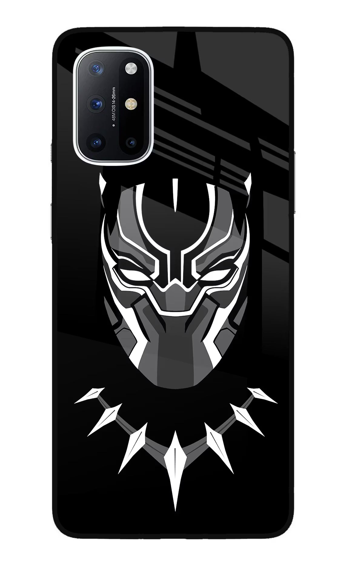 Black Panther Oneplus 8T Glass Case Back Cover by Casekaro