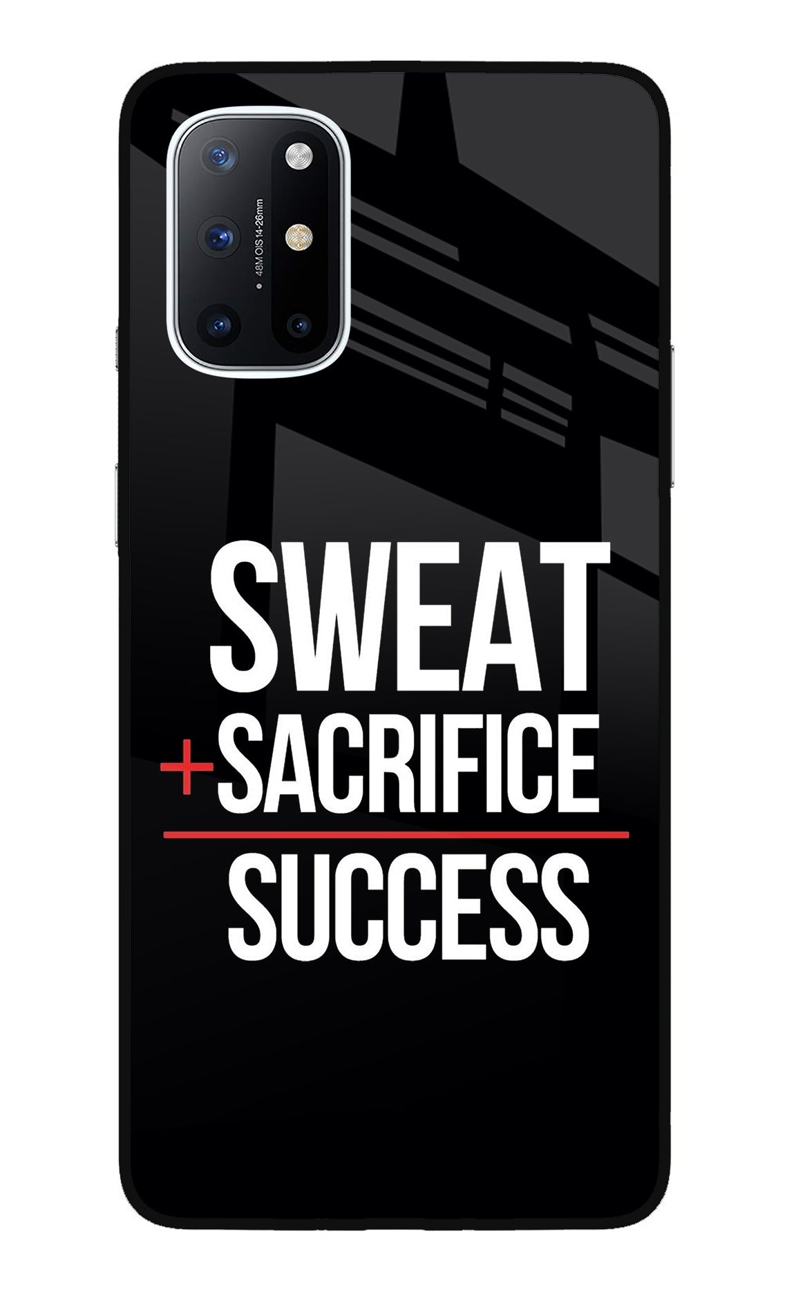 Sweat Sacrifice Success Oneplus 8T Glass Case